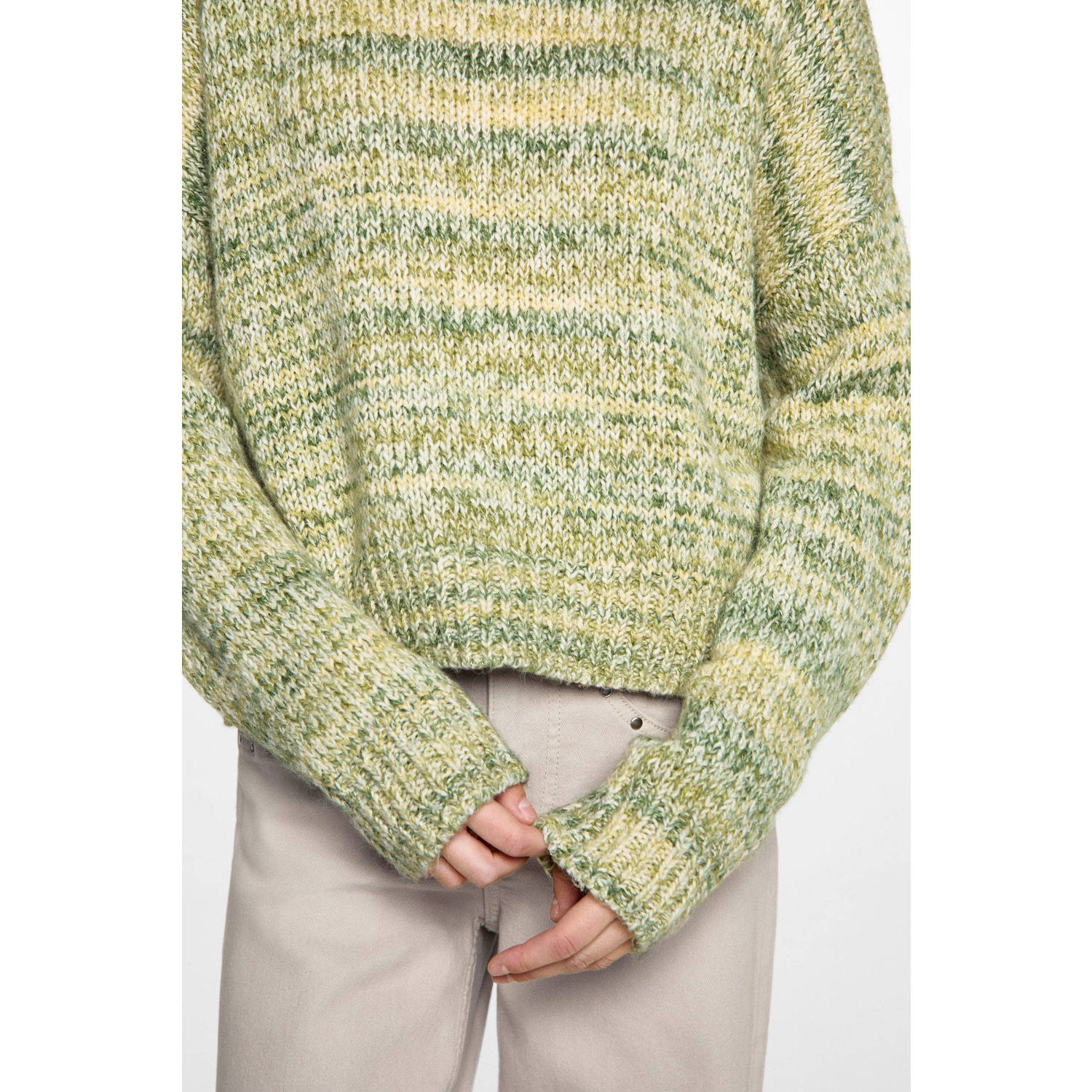MANGO TEEN trui groen gebreid
