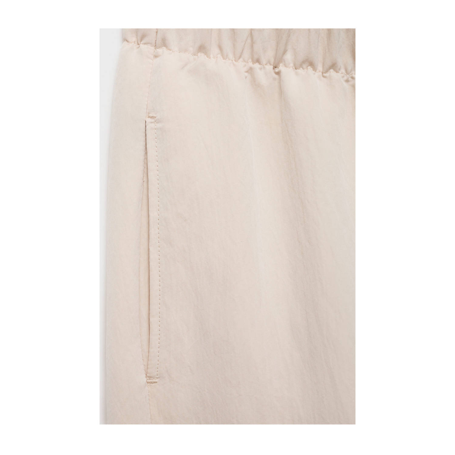 Mango regular waist broek ecru