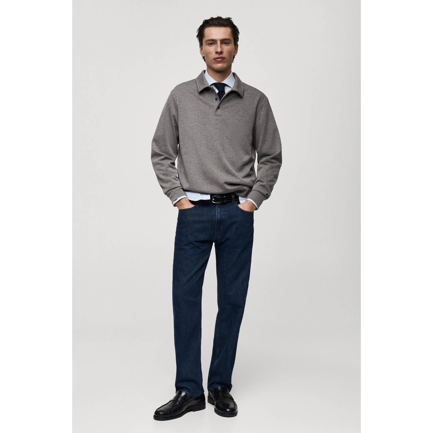 Mango Man sweater grijs