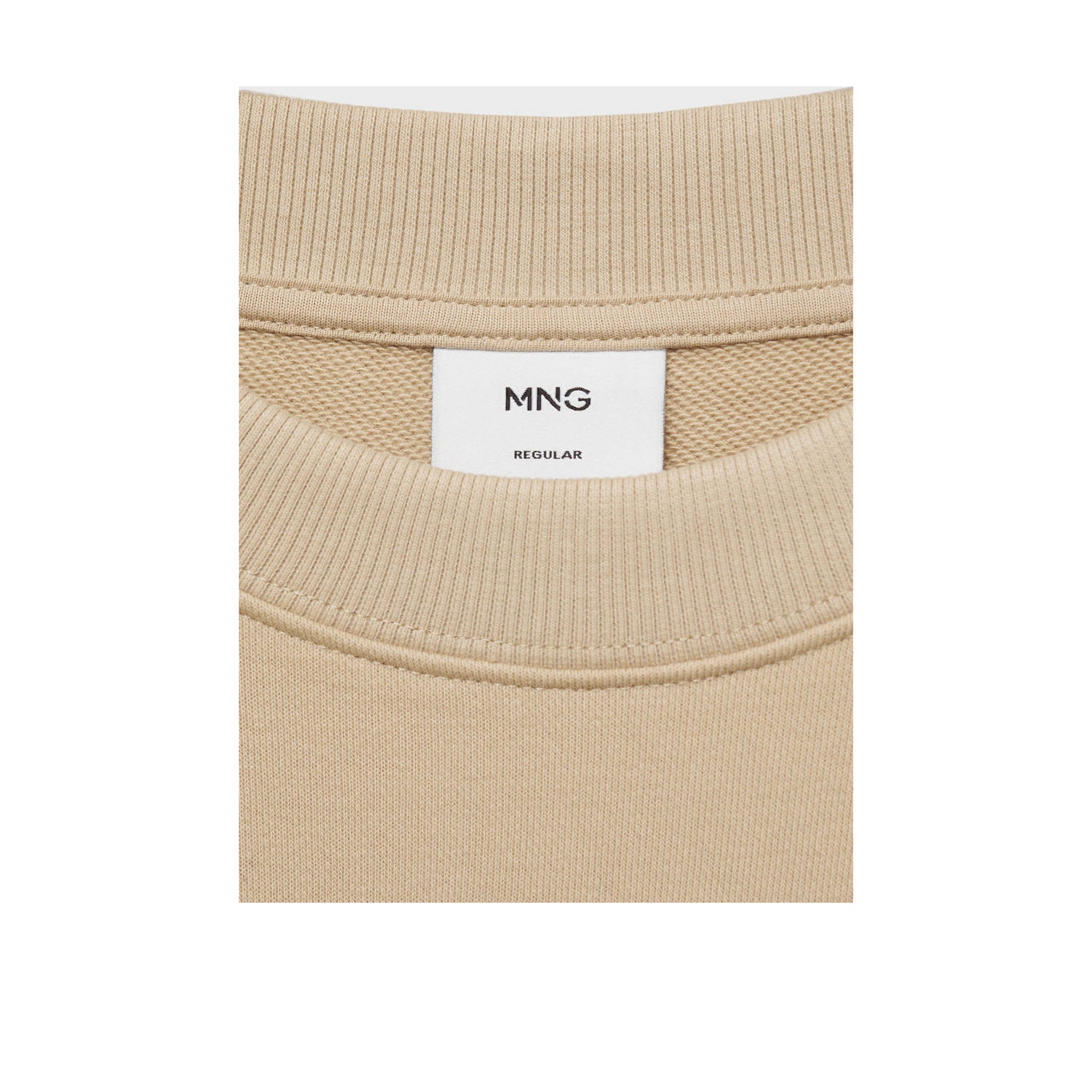 Mango Man T-shirt gebreid beige
