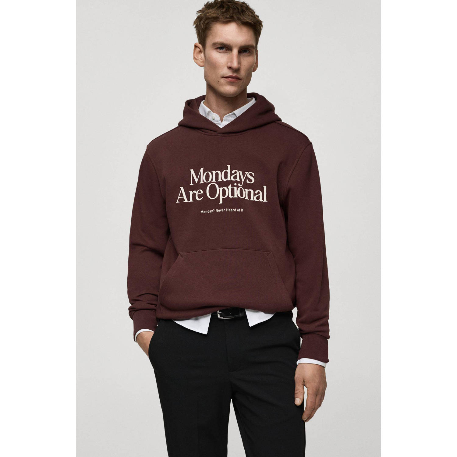 Mango Man hoodie donkerrood
