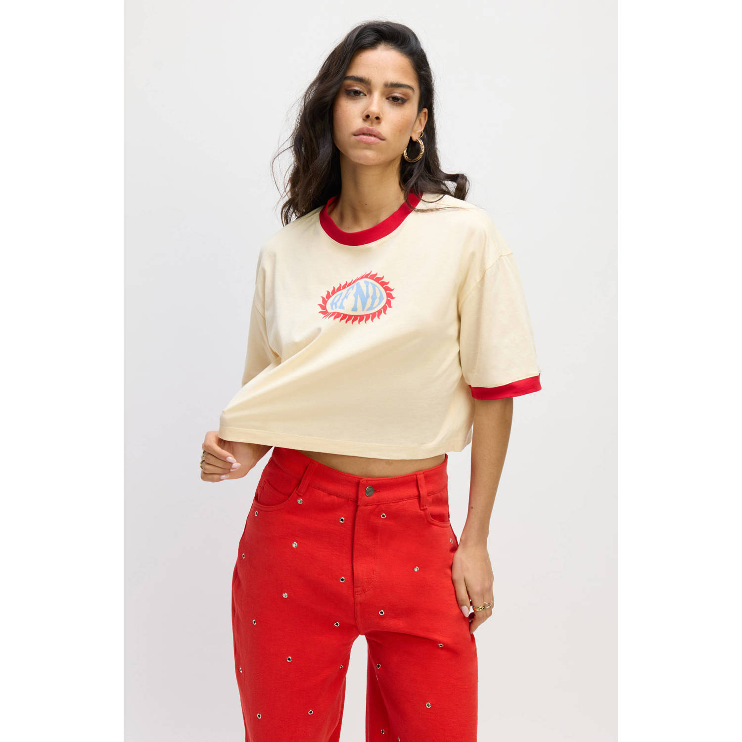 Refined Department Marlow T-shirt Beige Dames