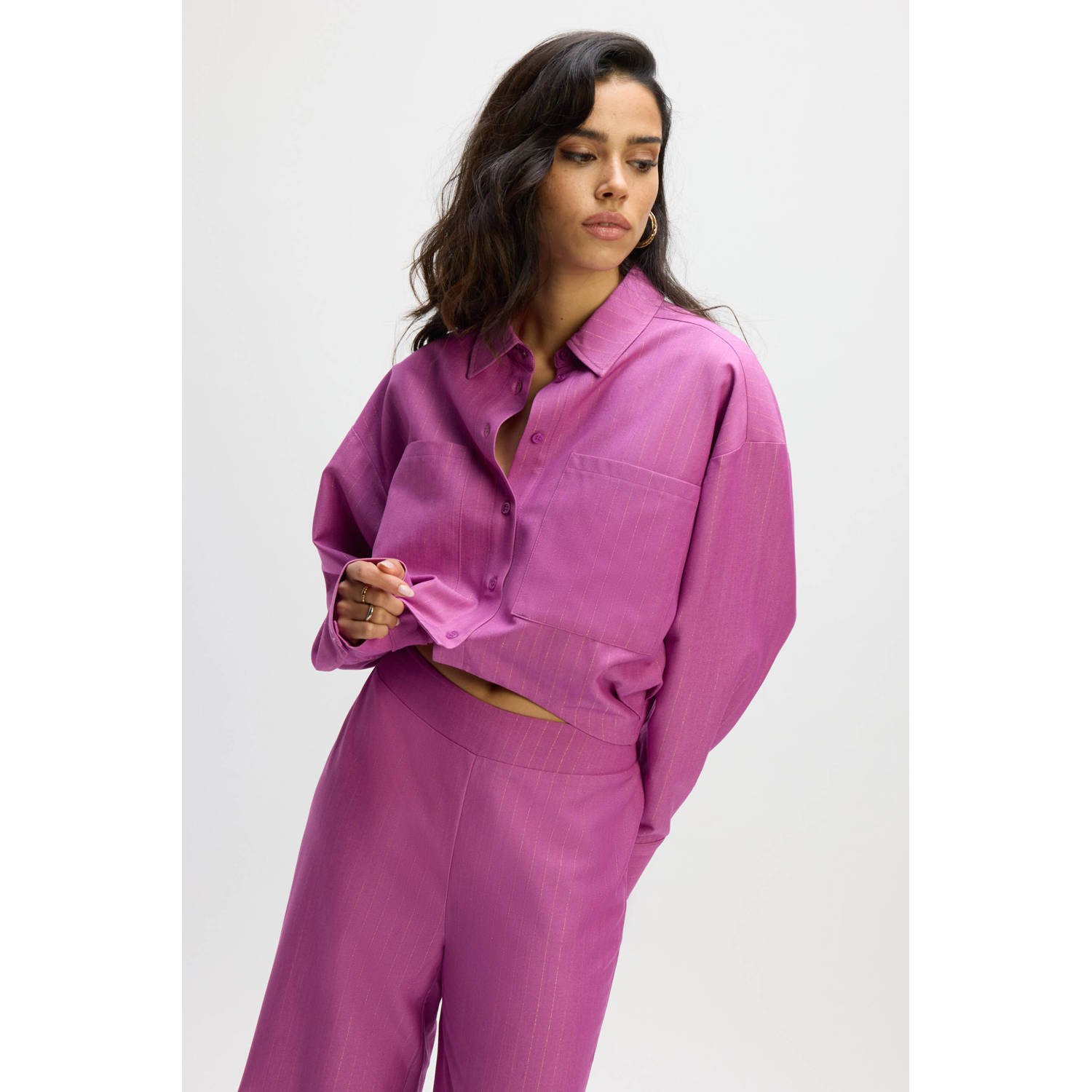 Refined Department Lange Mouw Lyloe Blouse Purple Dames