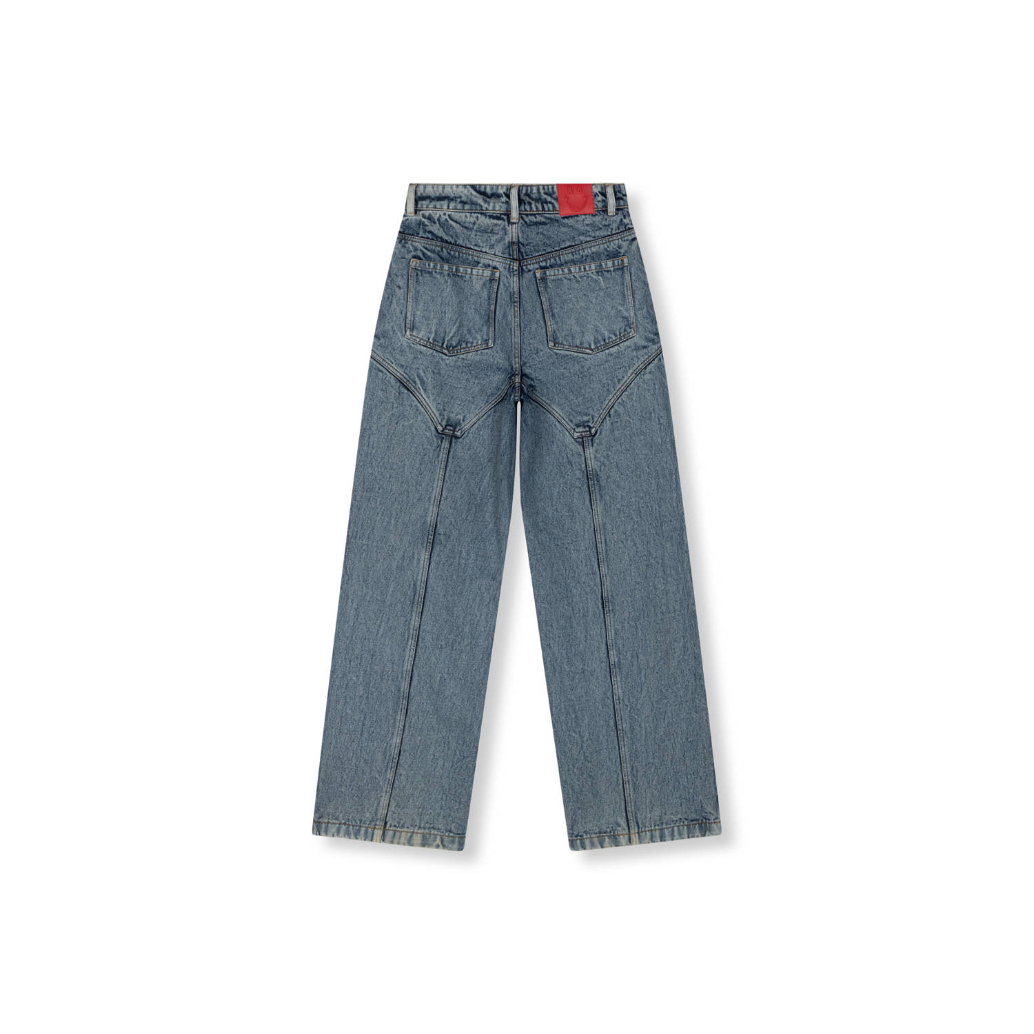 Refined Department high waist wide leg jeans medium blue denim