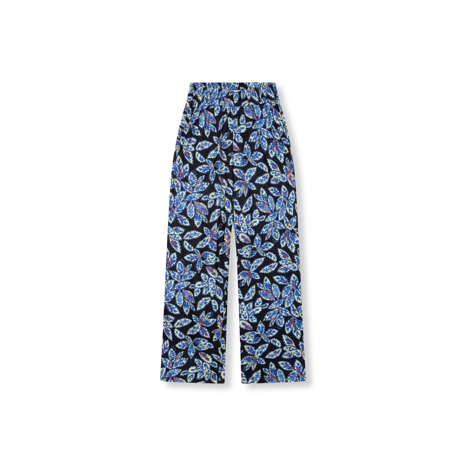 Refined Department wide leg high waist broek blauw