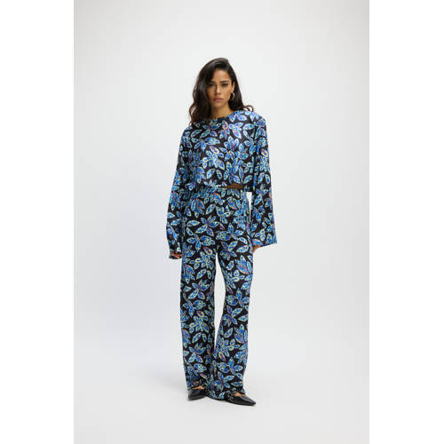 Refined Department wide leg high waist broek blauw afbeelding