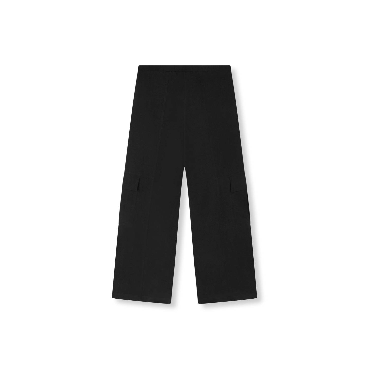 Refined Department wide leg high waist broek zwart