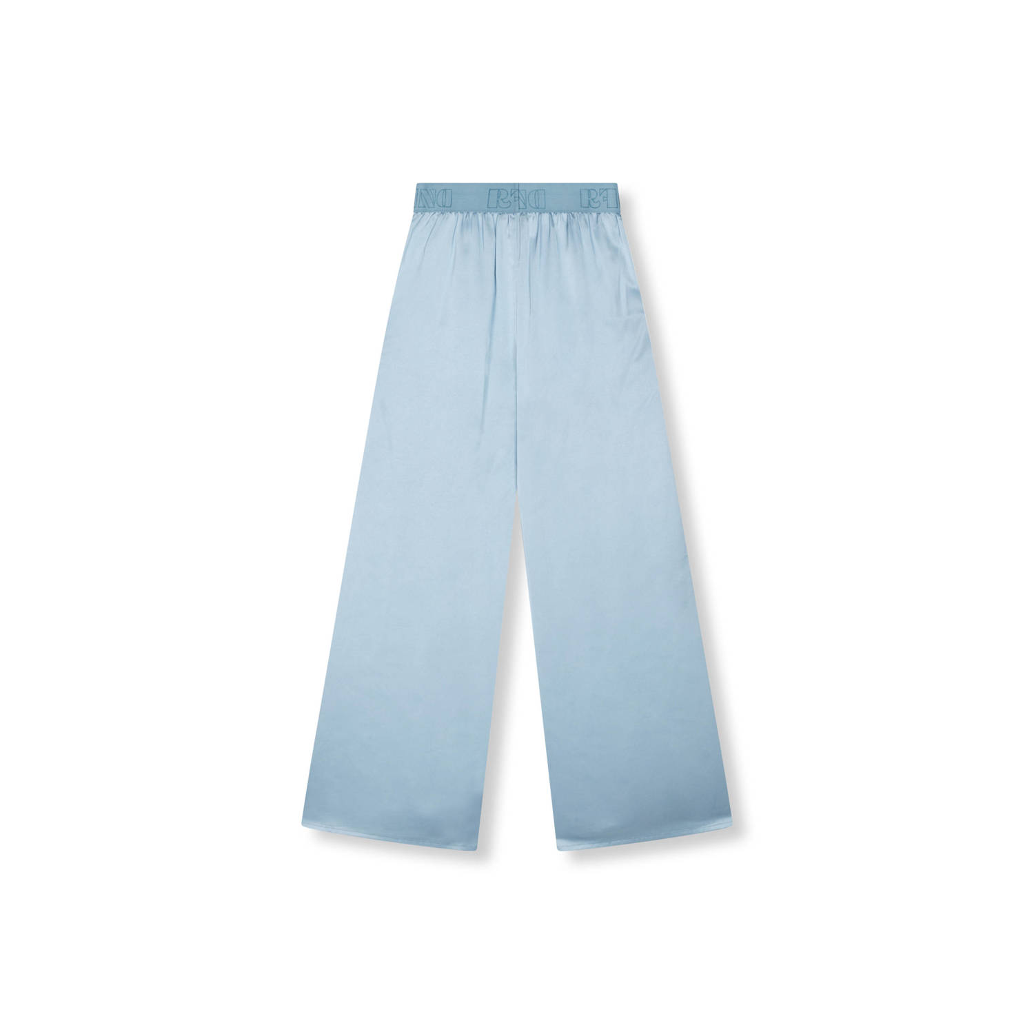 Refined Department wide leg regular waist broek lichtblauw
