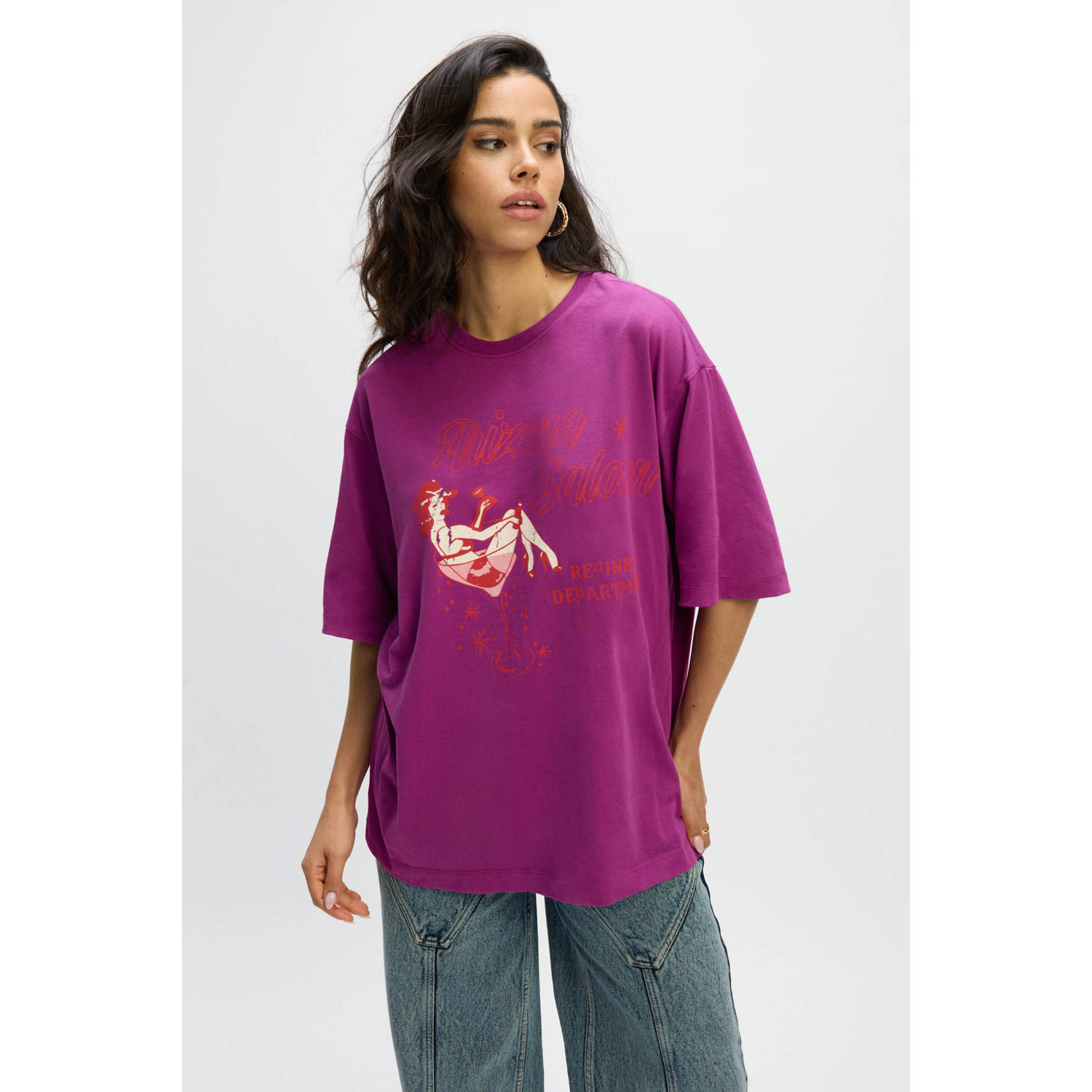 Refined Department Maggy T-shirt Purple Dames