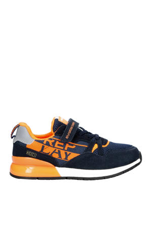 Shoot jr 11  suède sneakers donkerblauw