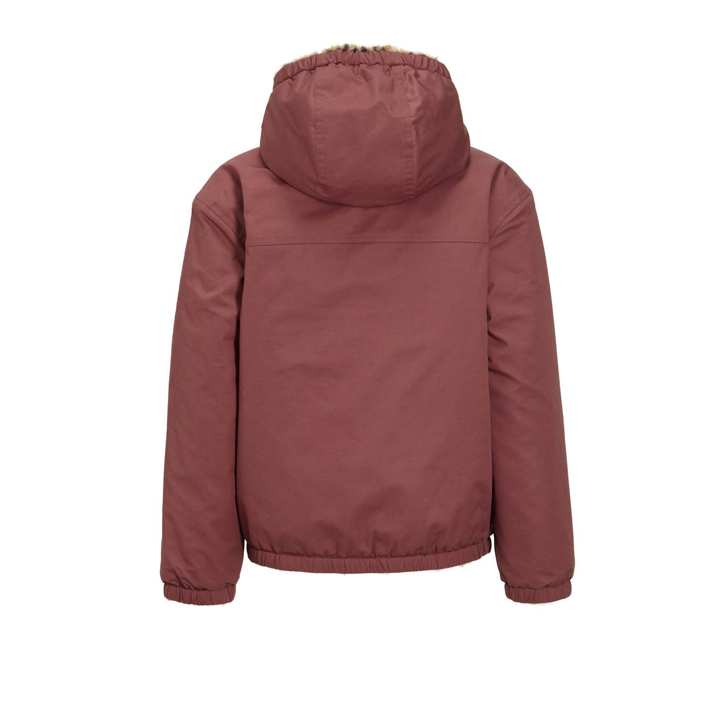 Me & My Monkey reversible puffer jas roze panterprint