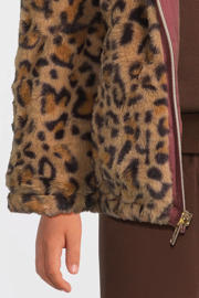 thumbnail: Me & My Monkey reversible puffer jas roze/panterprint