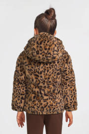 thumbnail: Me & My Monkey reversible puffer jas roze/panterprint