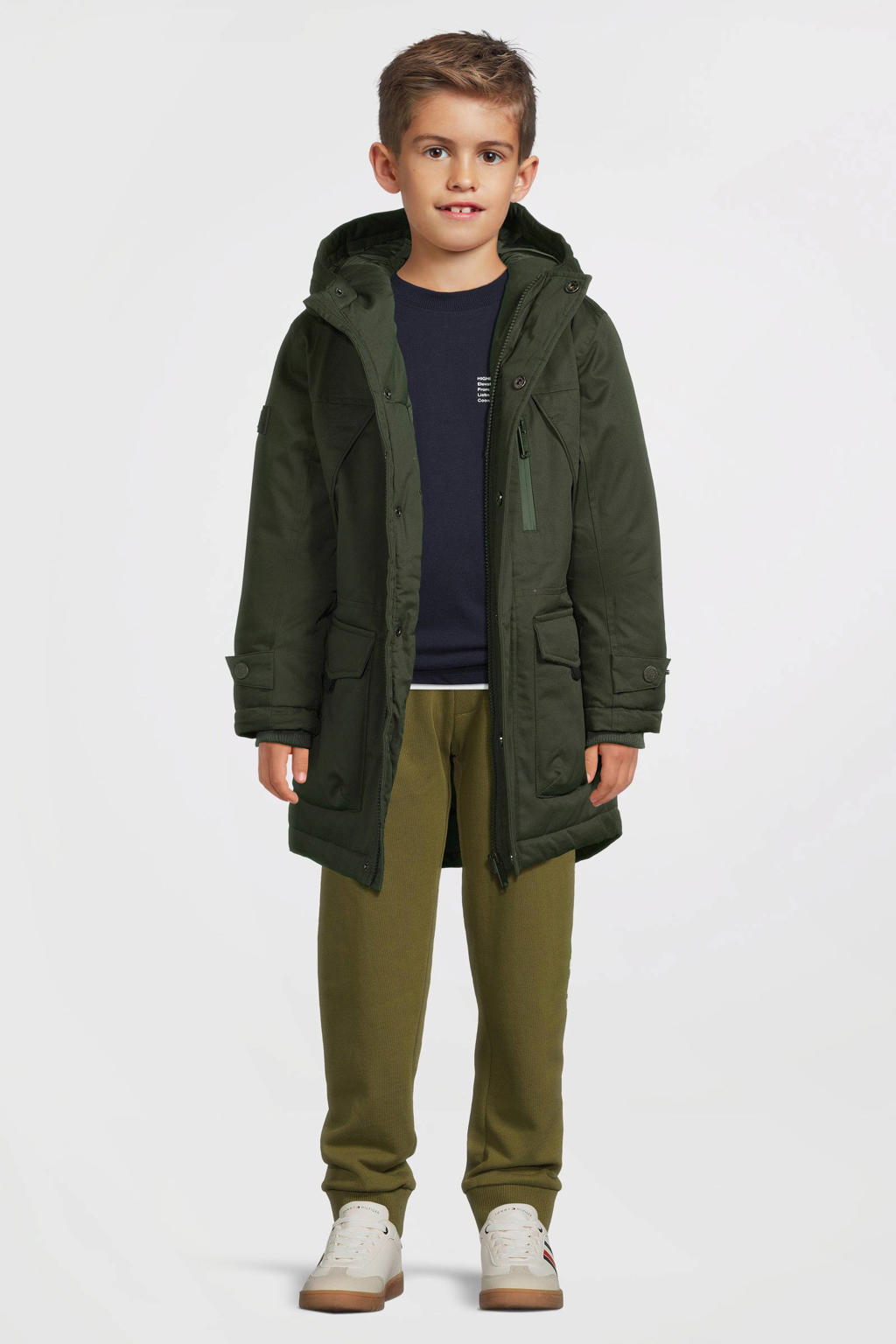 Me & My Monkey parka jas blauw