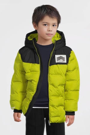 gewatteerde heatseal puffer jas groen