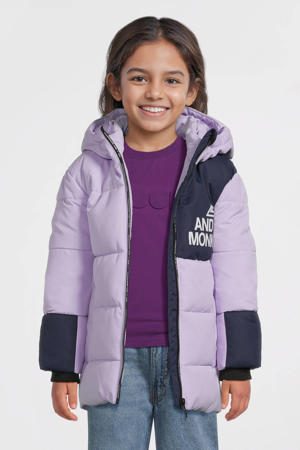 colourblock puffer jas