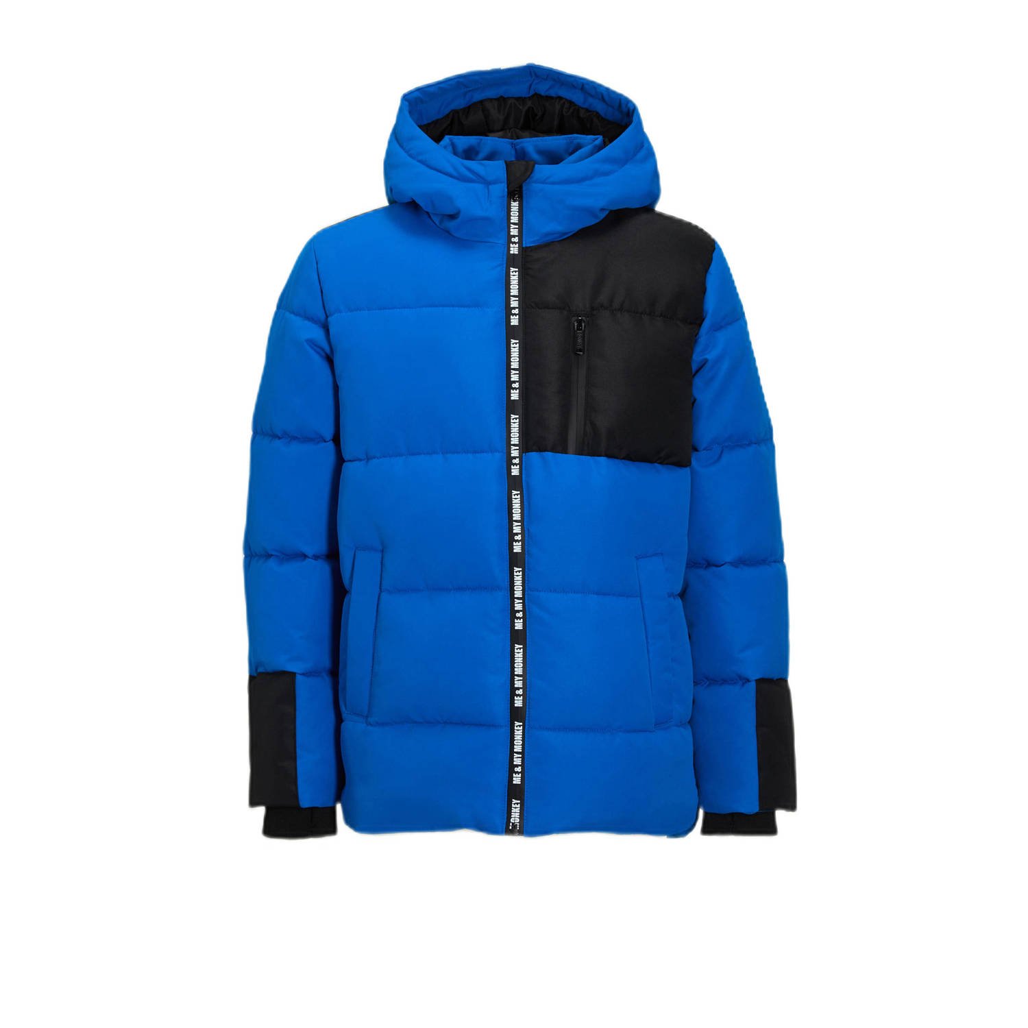 Me & My Monkey puffer jas blauw