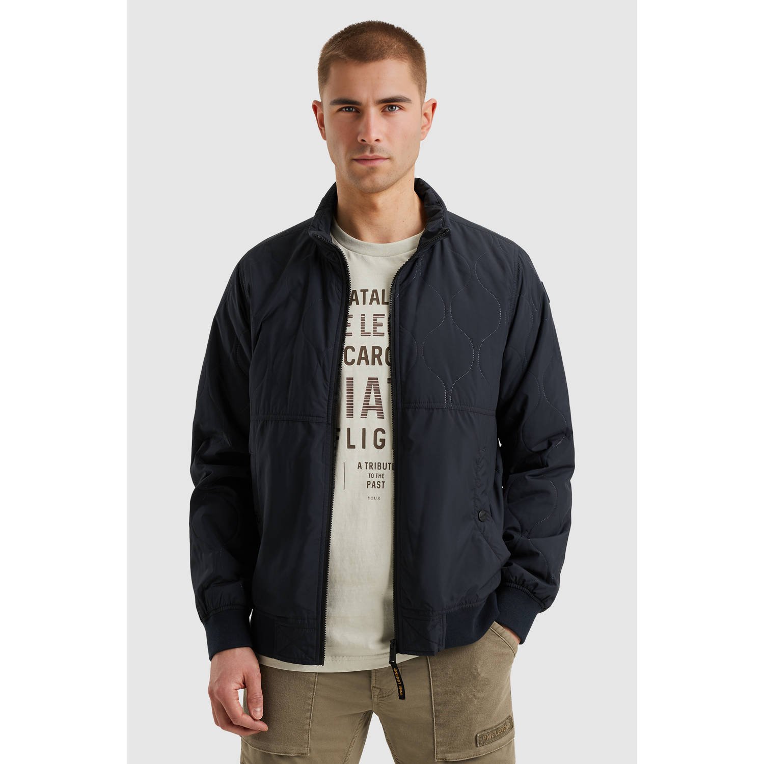 PME LEGEND Heren Jassen Flight Jacket Raider Shader Blauw