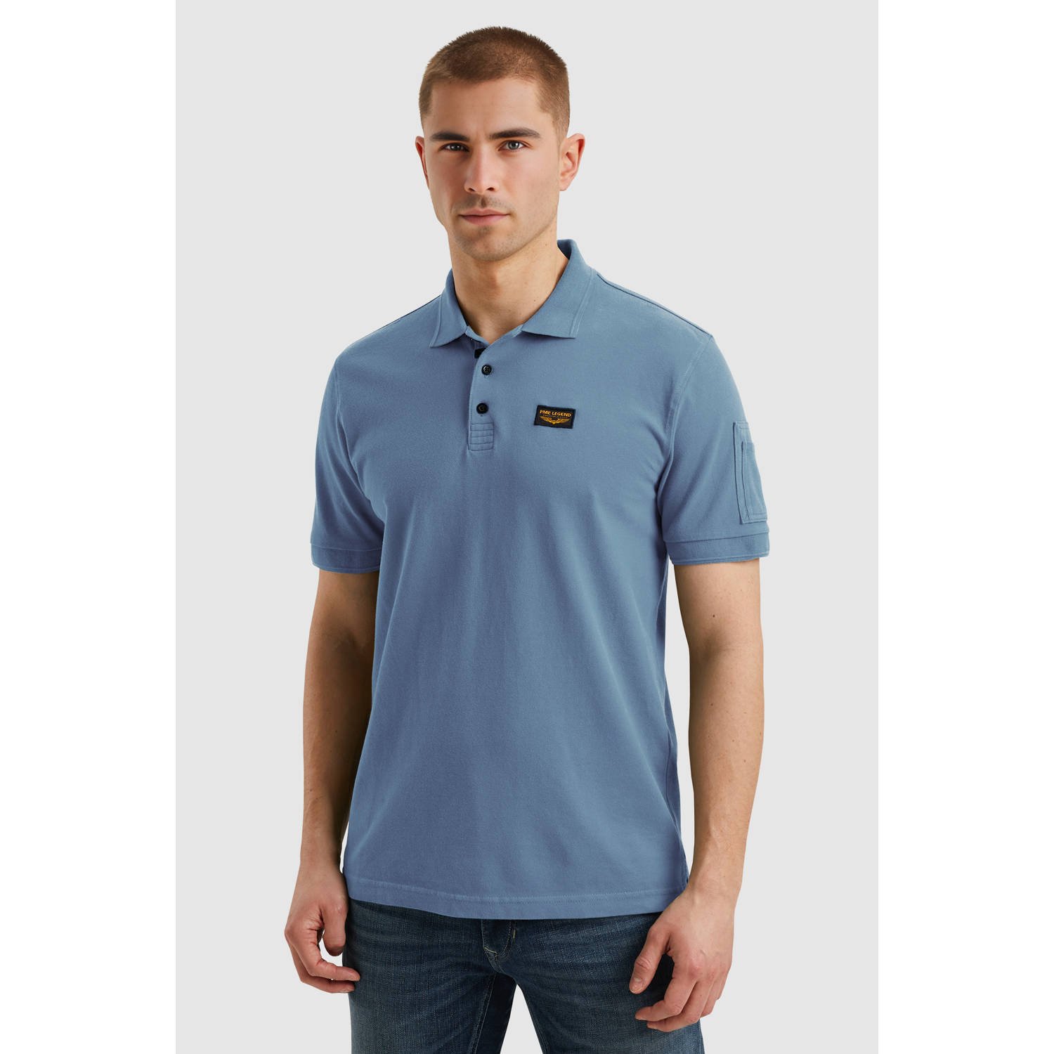 PME LEGEND Heren Polo's & T-shirts Short Sleeve Polo Trackway Polo Blauw