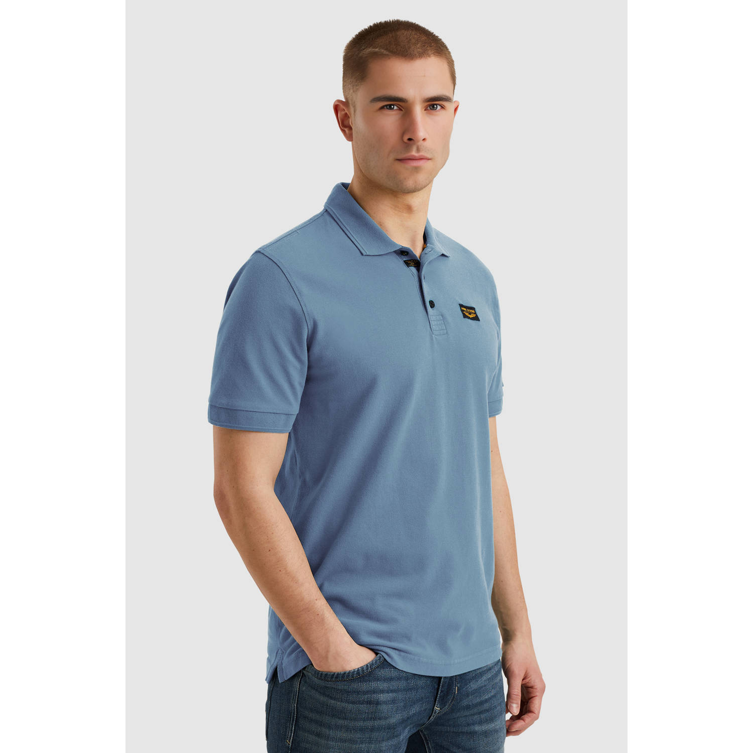 PME Legend regular polo lichtblauw