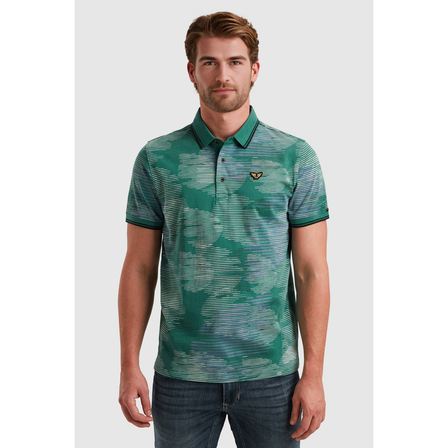 PME LEGEND Polo met allover print