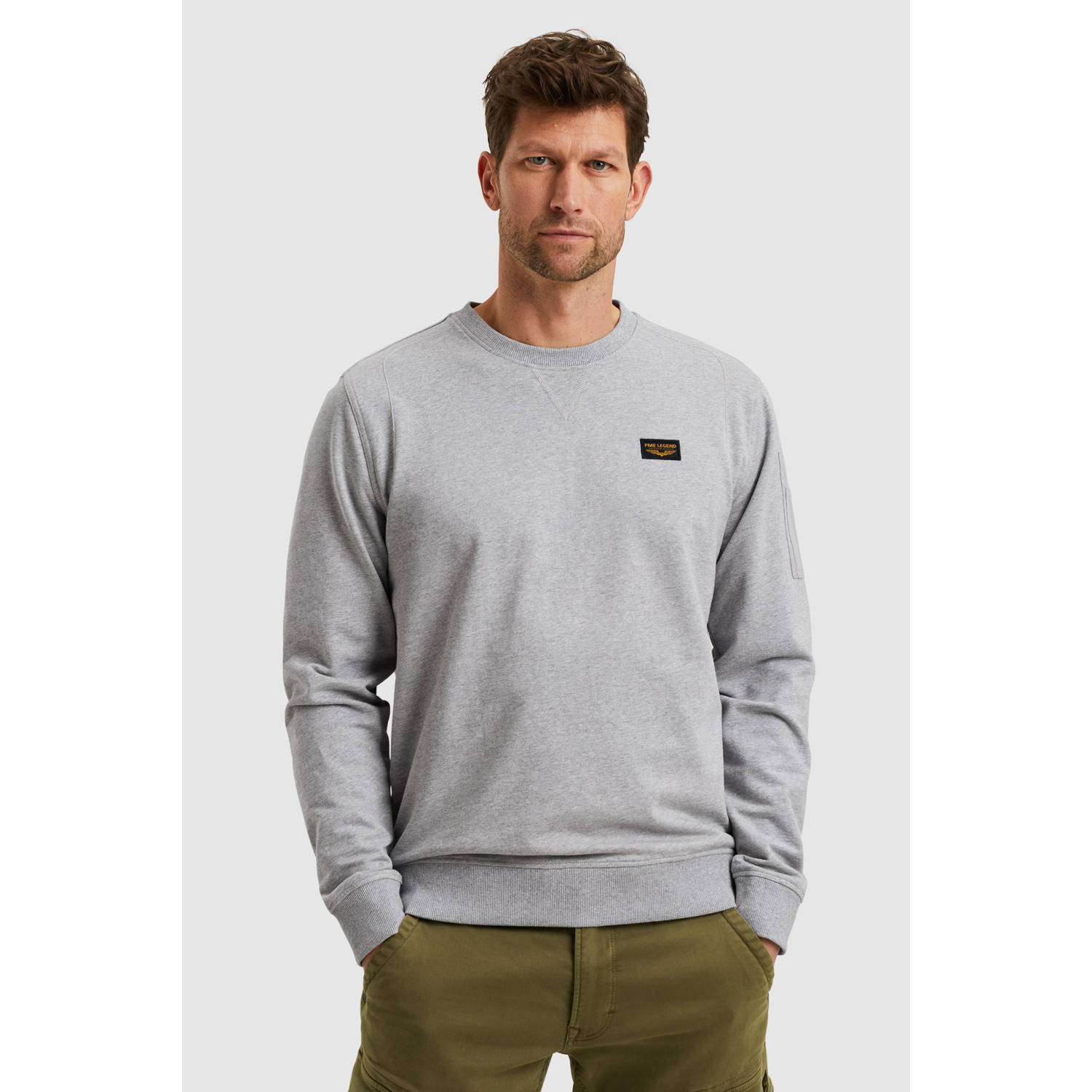 PME LEGEND Heren Truien & Vesten Crewneck Airstrip Sweat Grijs
