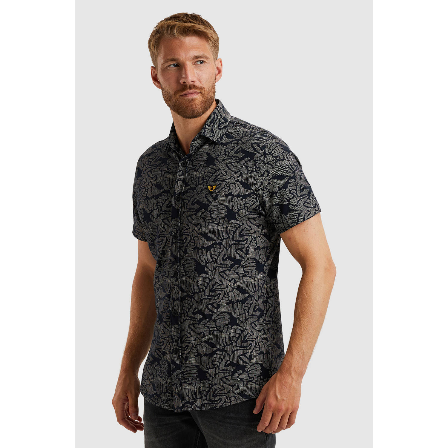 PME Legend casual overhemd donkerblauw