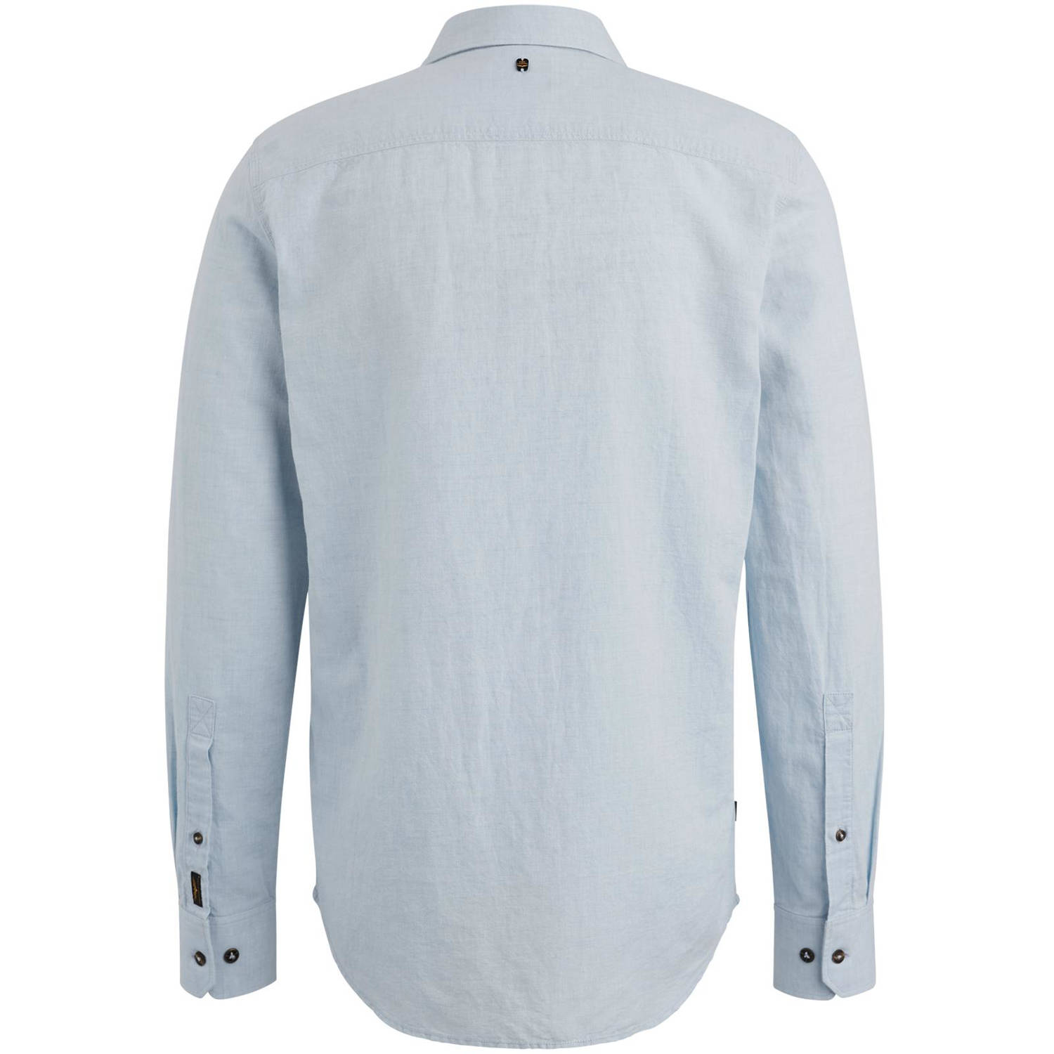 PME Legend linnen casual overhemd lichtblauw