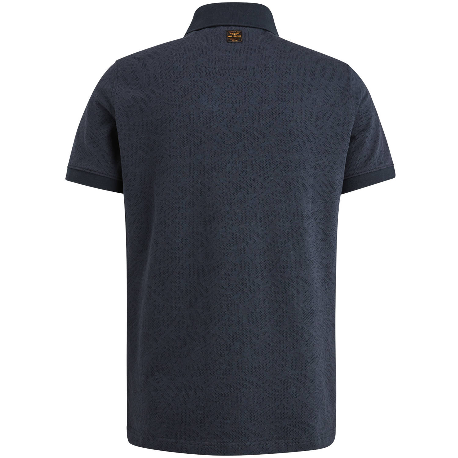 PME Legend regular polo gebreid donkerblauw