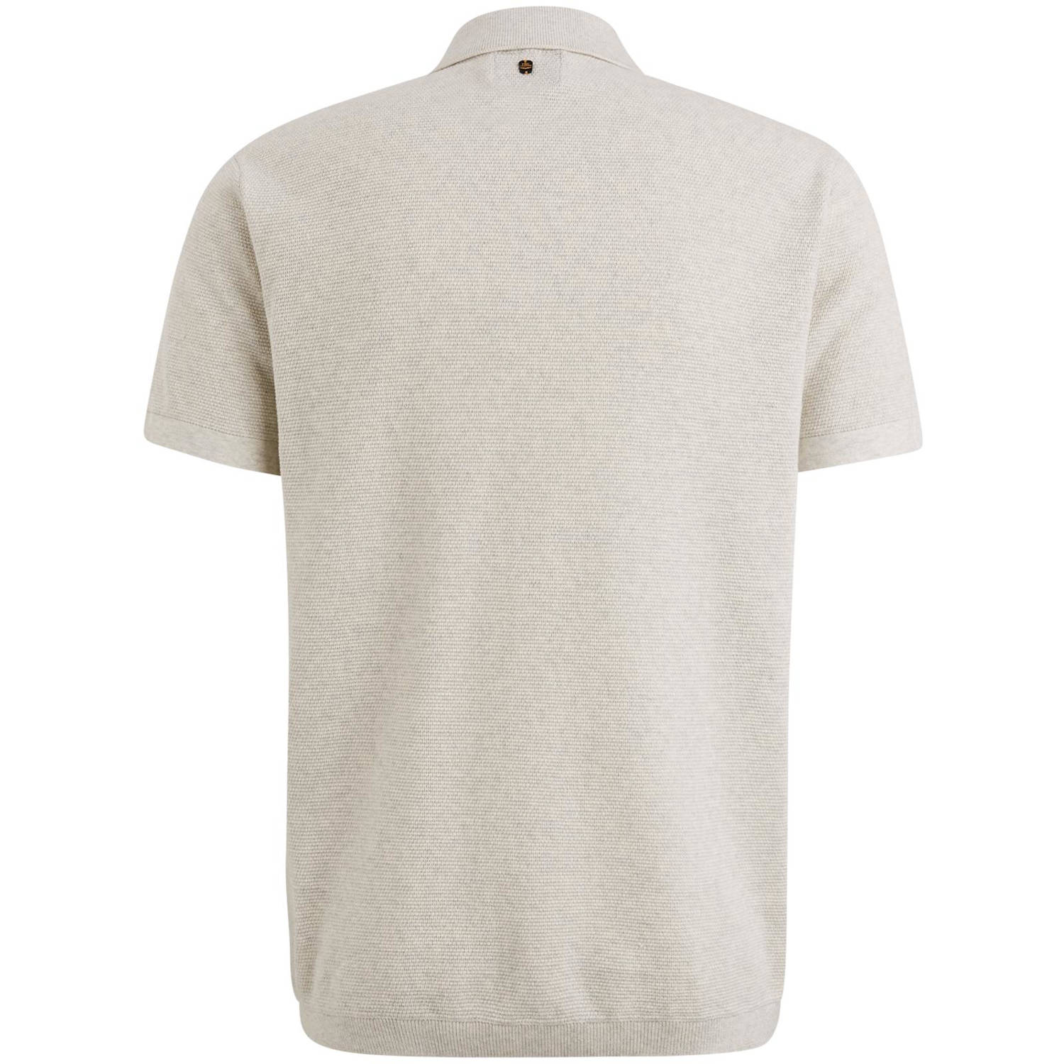 PME Legend regular polo gebreid ecru