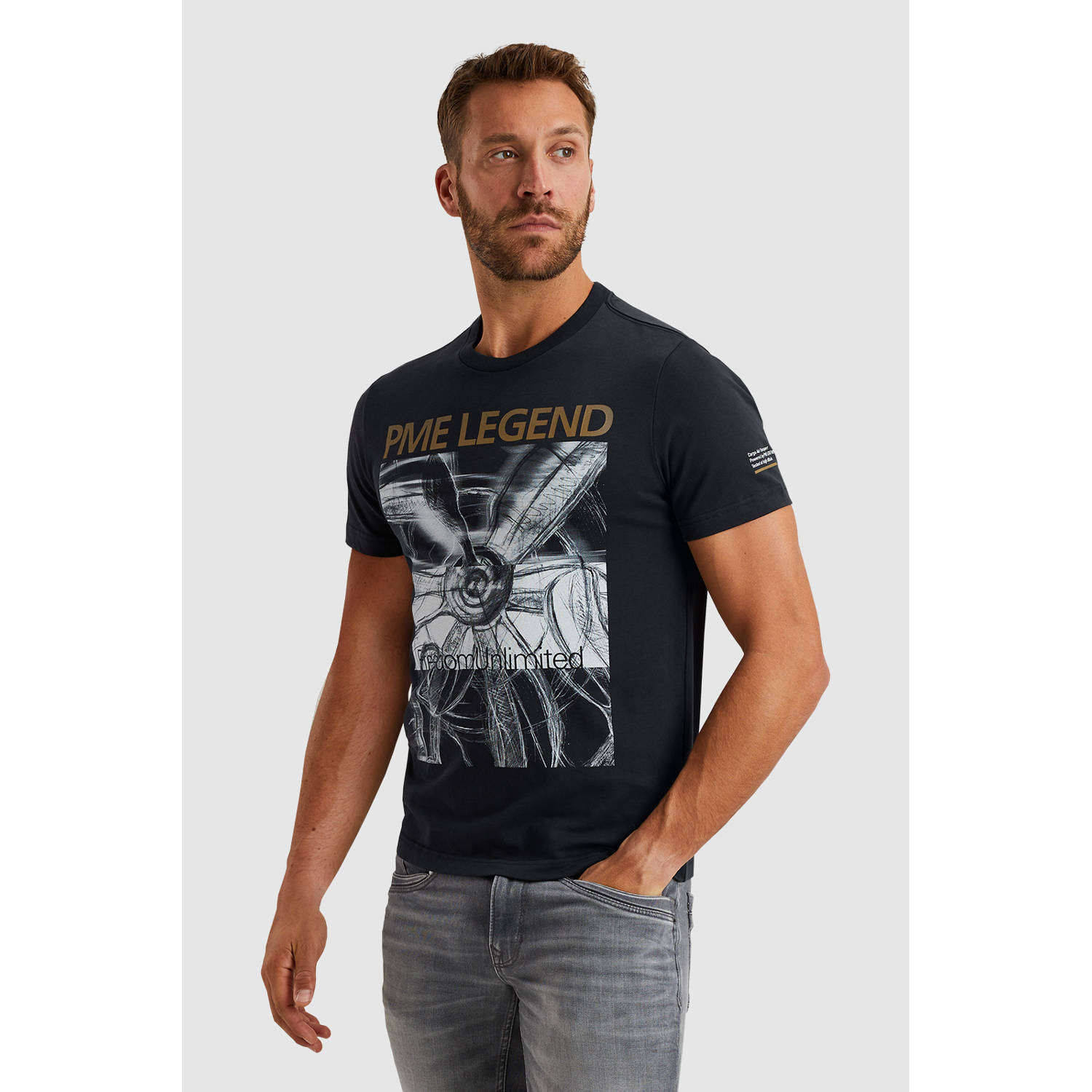 PME Legend T-shirt met labelprint