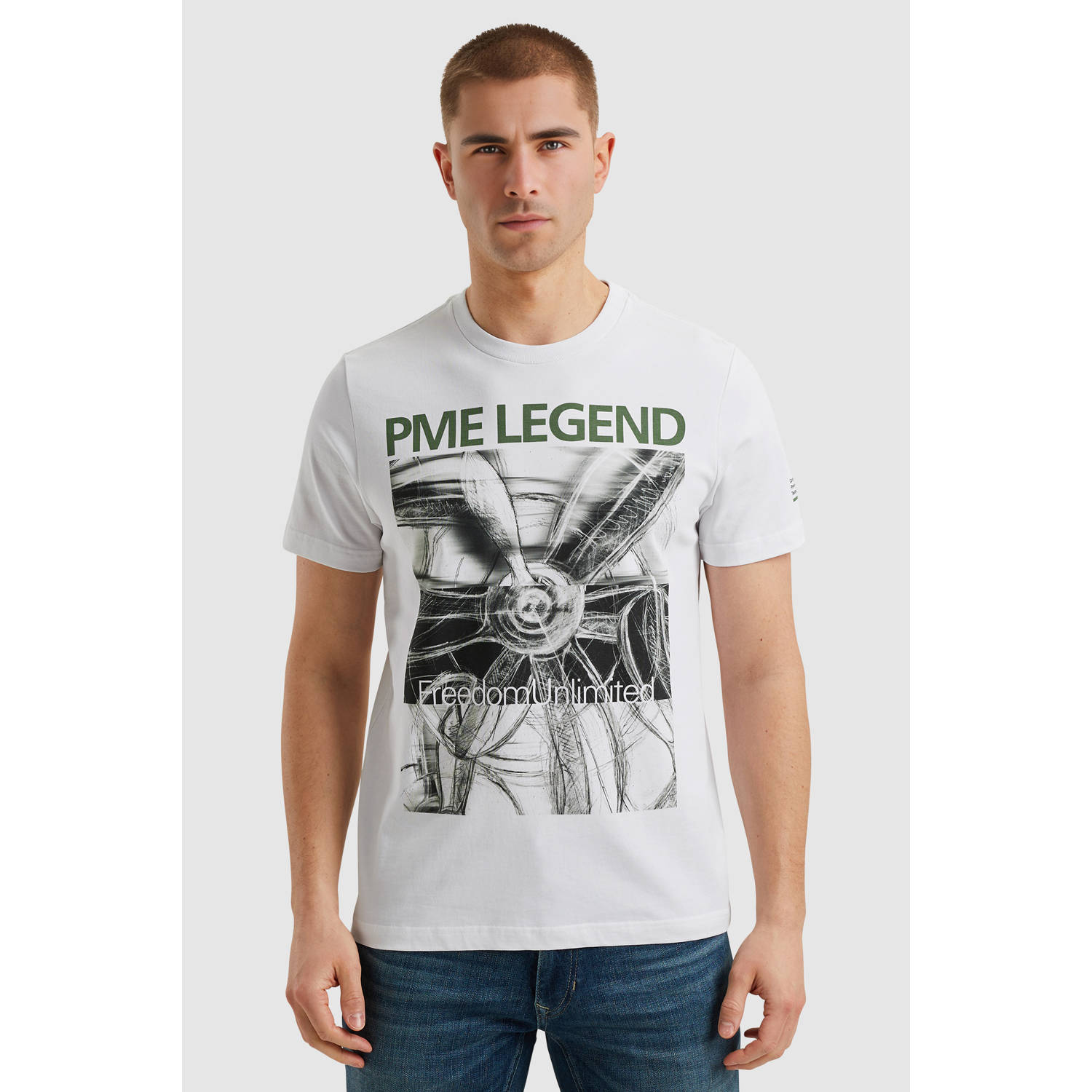 PME Legend T-shirt met labelprint