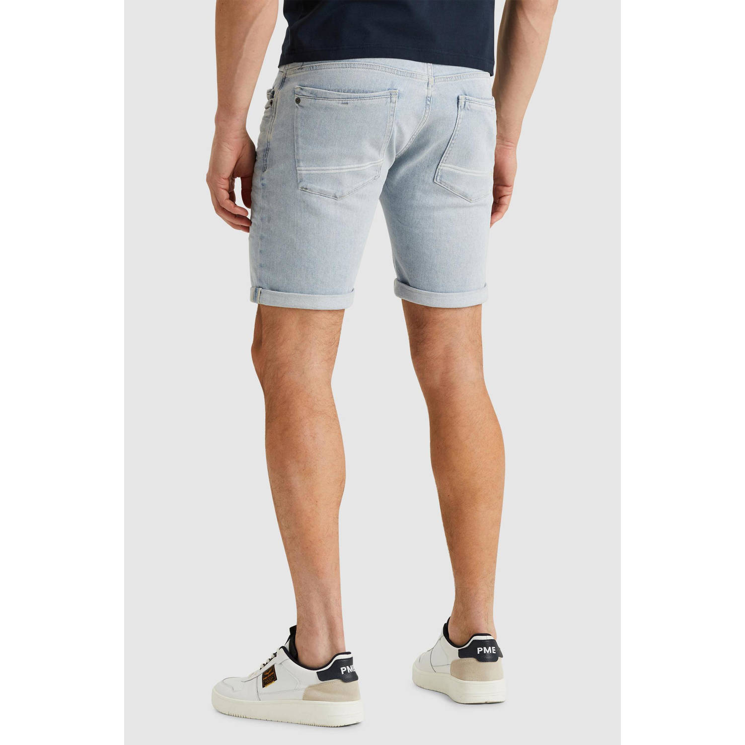 PME Legend slim denim short lichtblauw