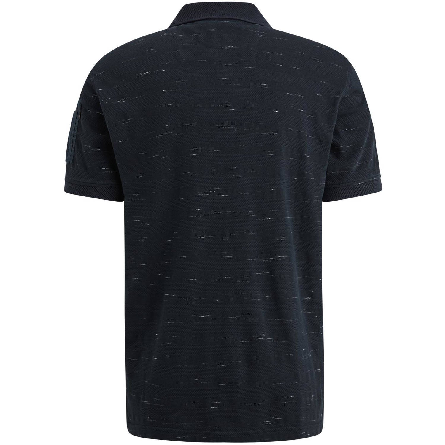PME Legend regular polo gebreid donkerblauw