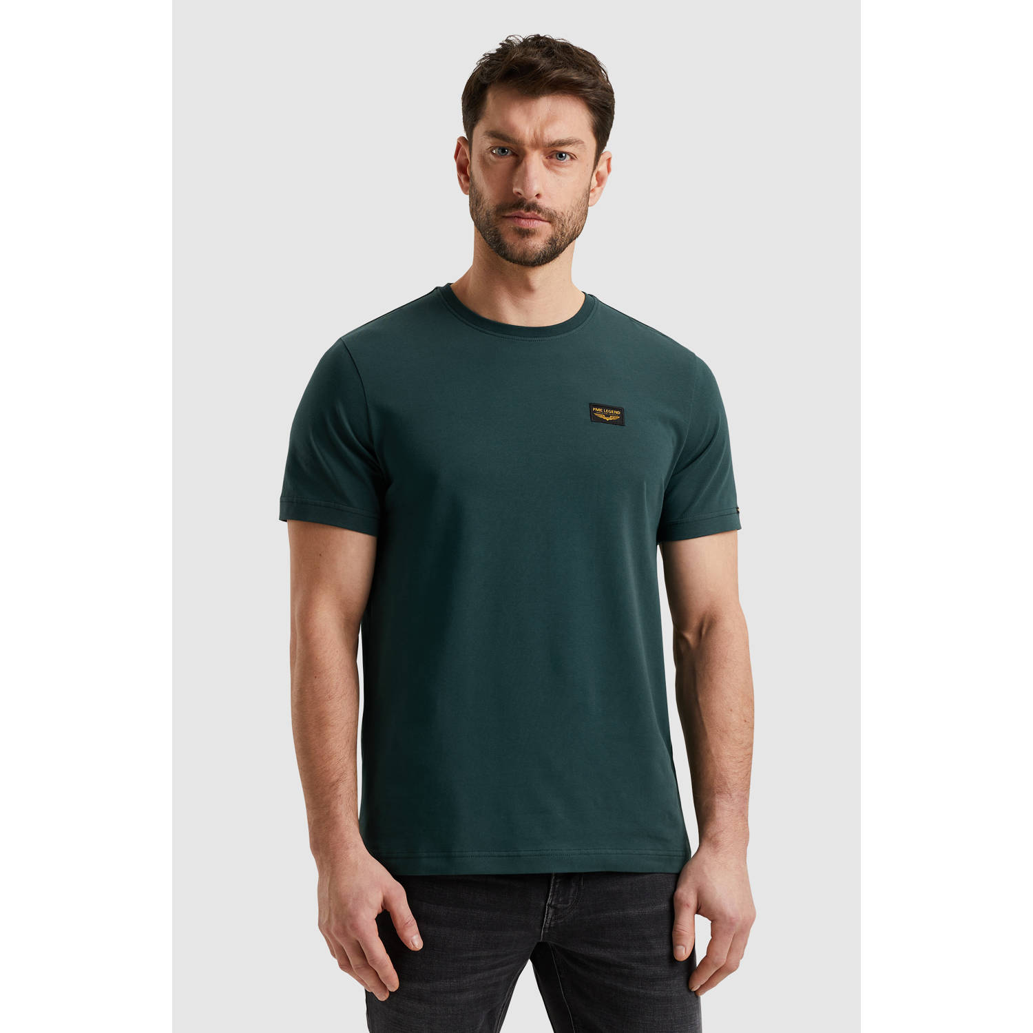 PME Legend regular T-shirt donkergroen