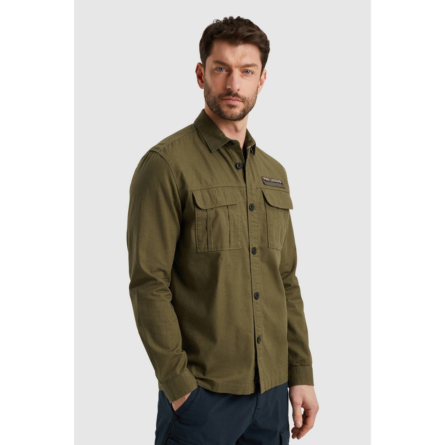 PME Legend overshirt donkergroen