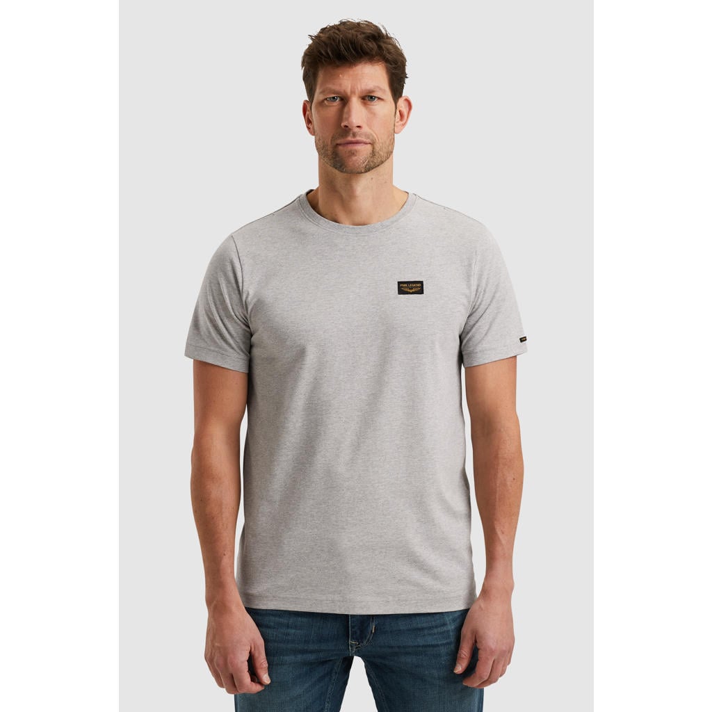 PME Legend BADGES - T-shirt basic - gray green/lichtgroen PME Legend BADGES - T-shirt basic - gray green/lichtgroen