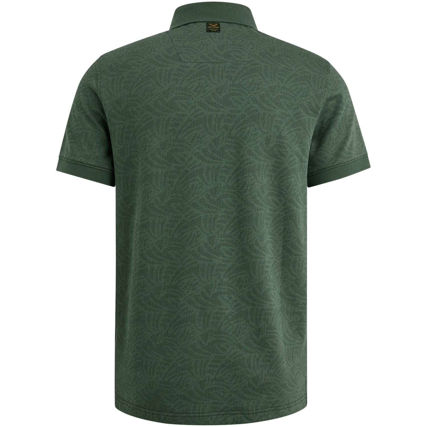 PME Legend regular polo gebreid donkergroen