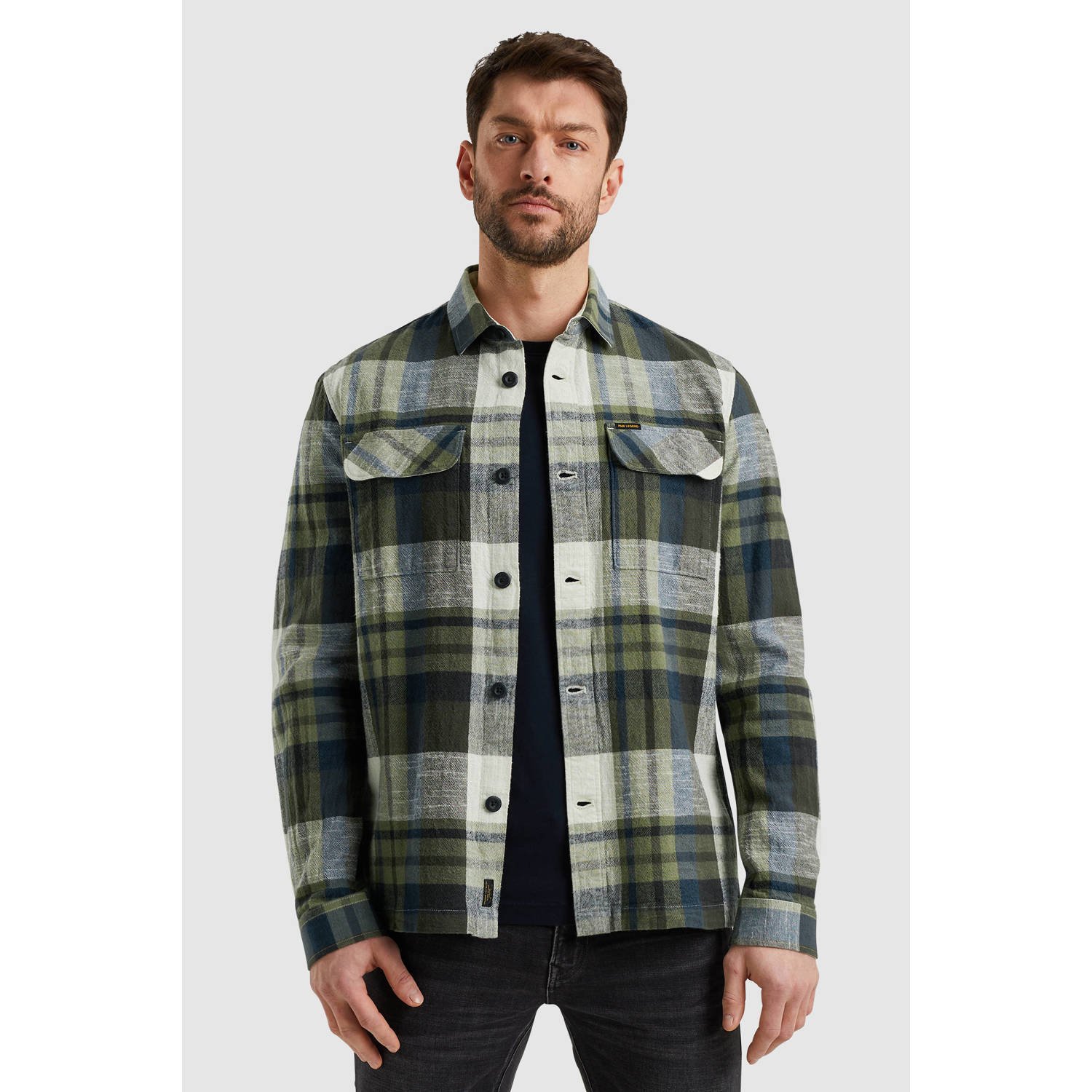 PME Legend Casual Geruite Overhemd met Lange Mouwen Multicolor Heren