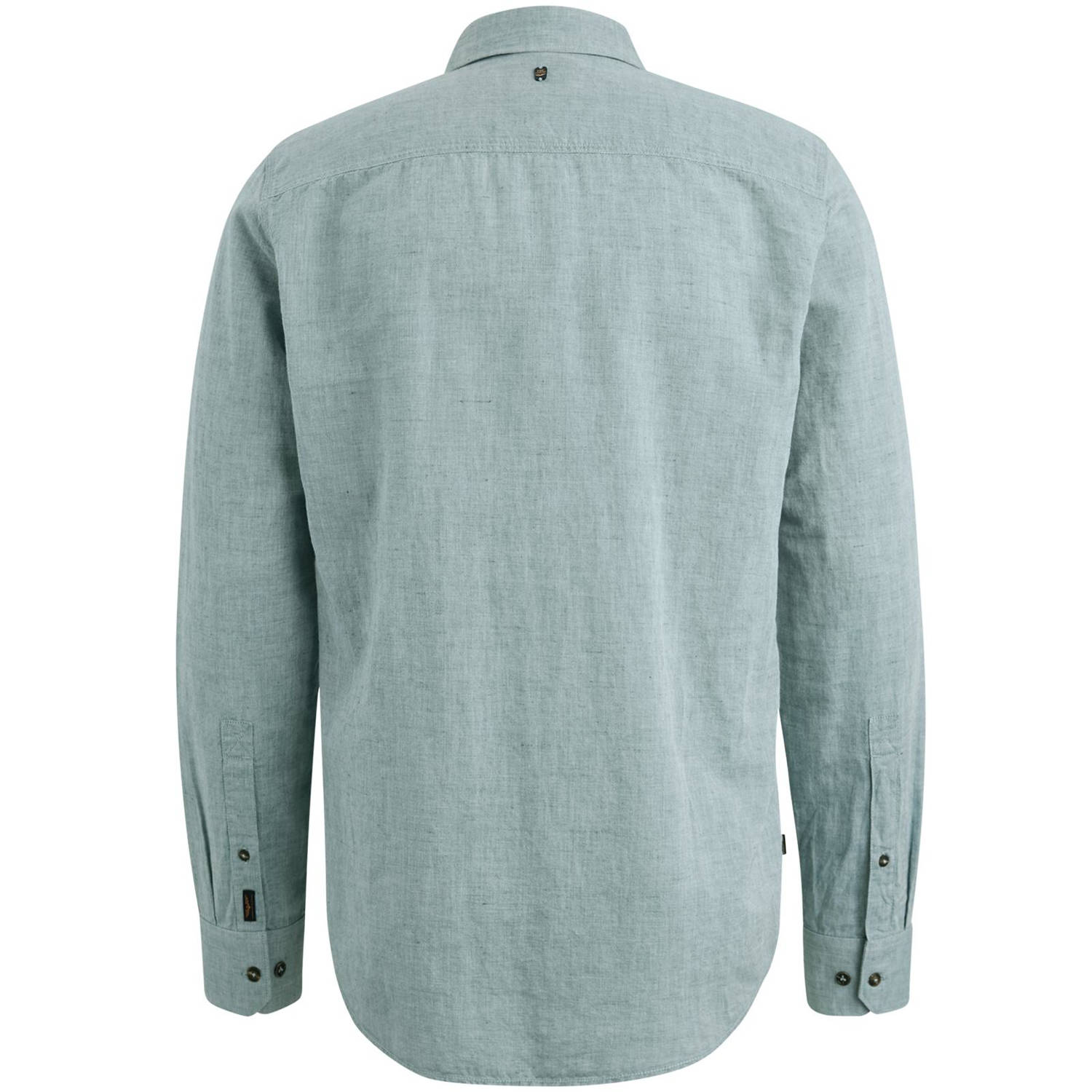 PME Legend linnen casual overhemd blauw
