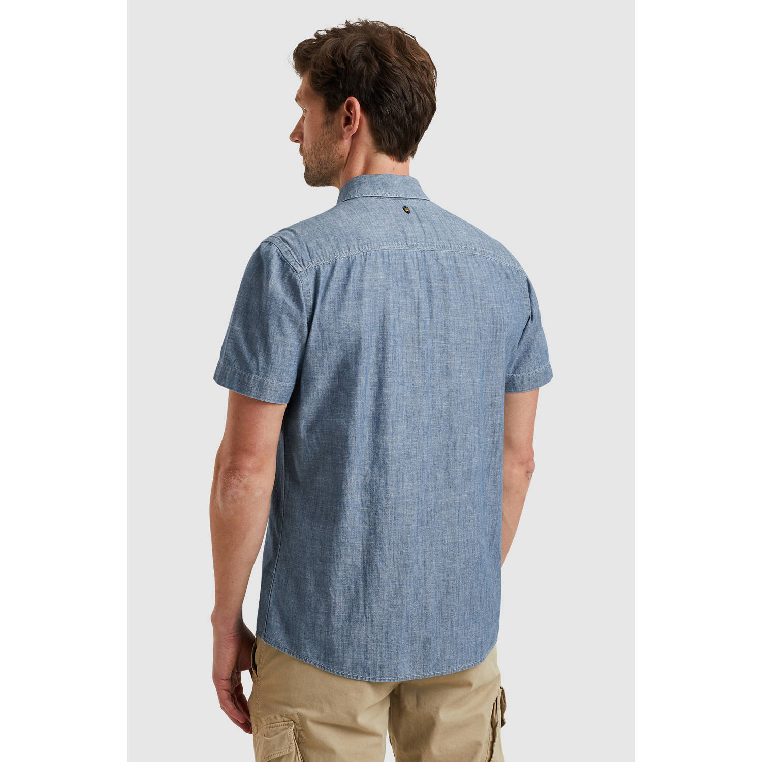 PME Legend denim casual overhemd blauw