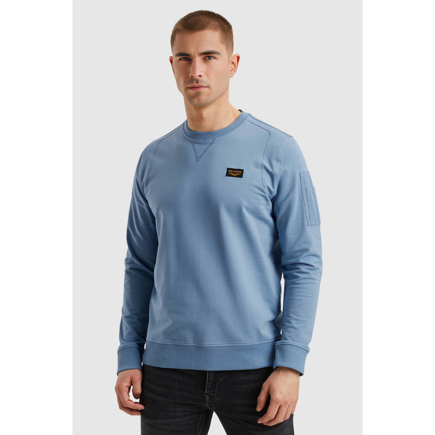 PME LEGEND Heren Truien & Vesten Crewneck Airstrip Sweat Blauw