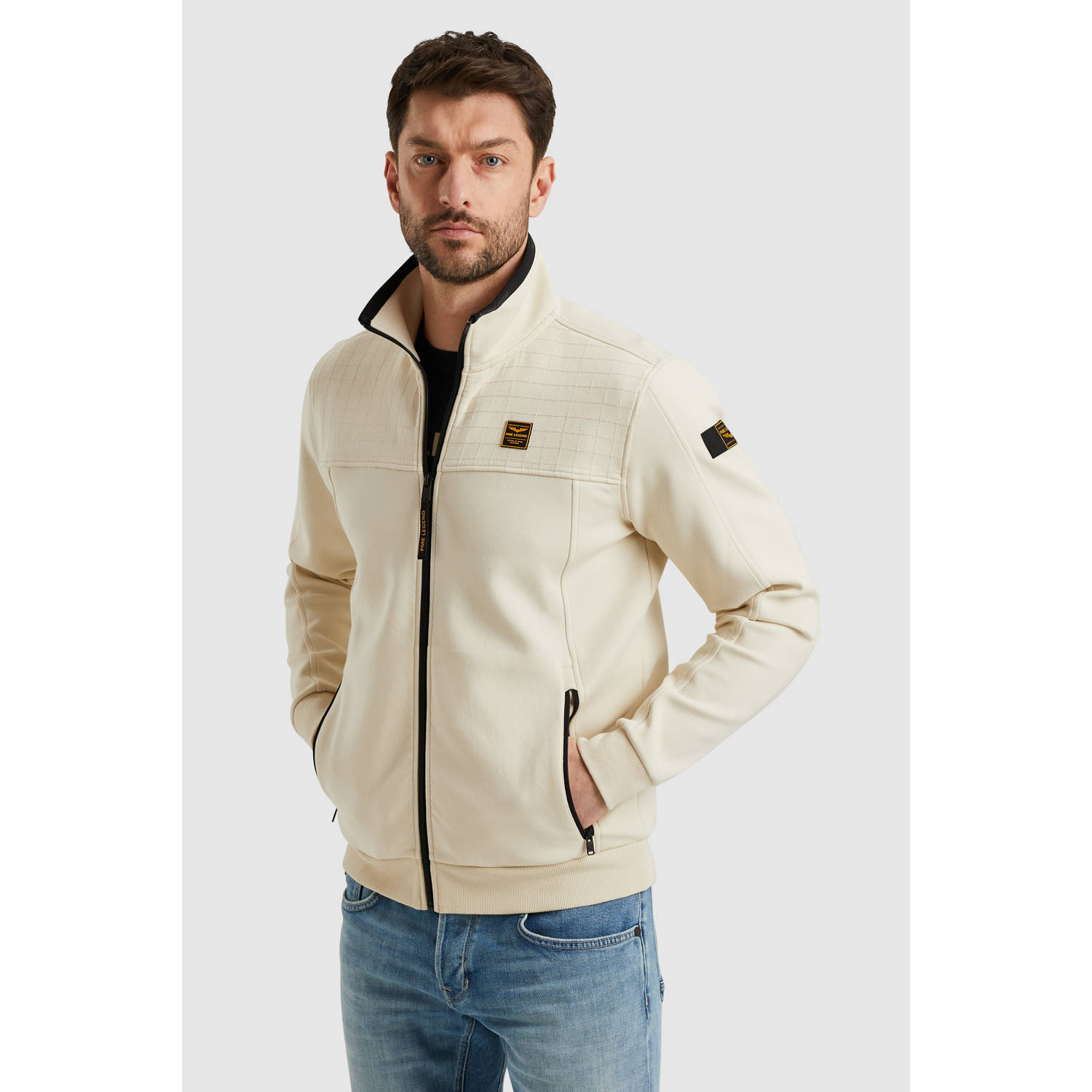 PME Legend Sweatjack met labelbadges model 'spacer look'