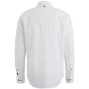 thumbnail: Witte heren PME Legend linnen casual overhemd met effen, lange mouwen, klassieke kraag en knoopsluiting