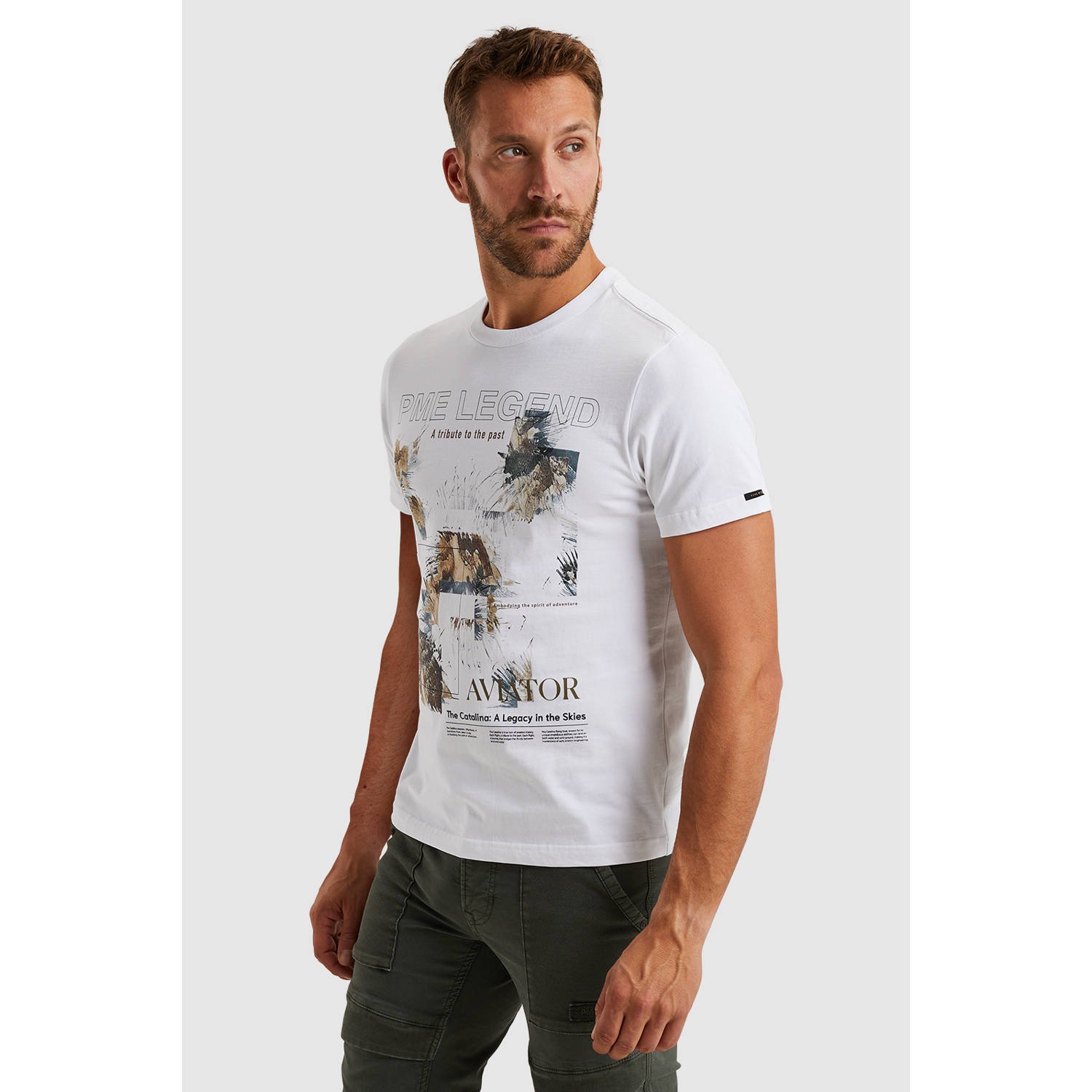 PME Legend Jersey T-Shirt Logo Wit