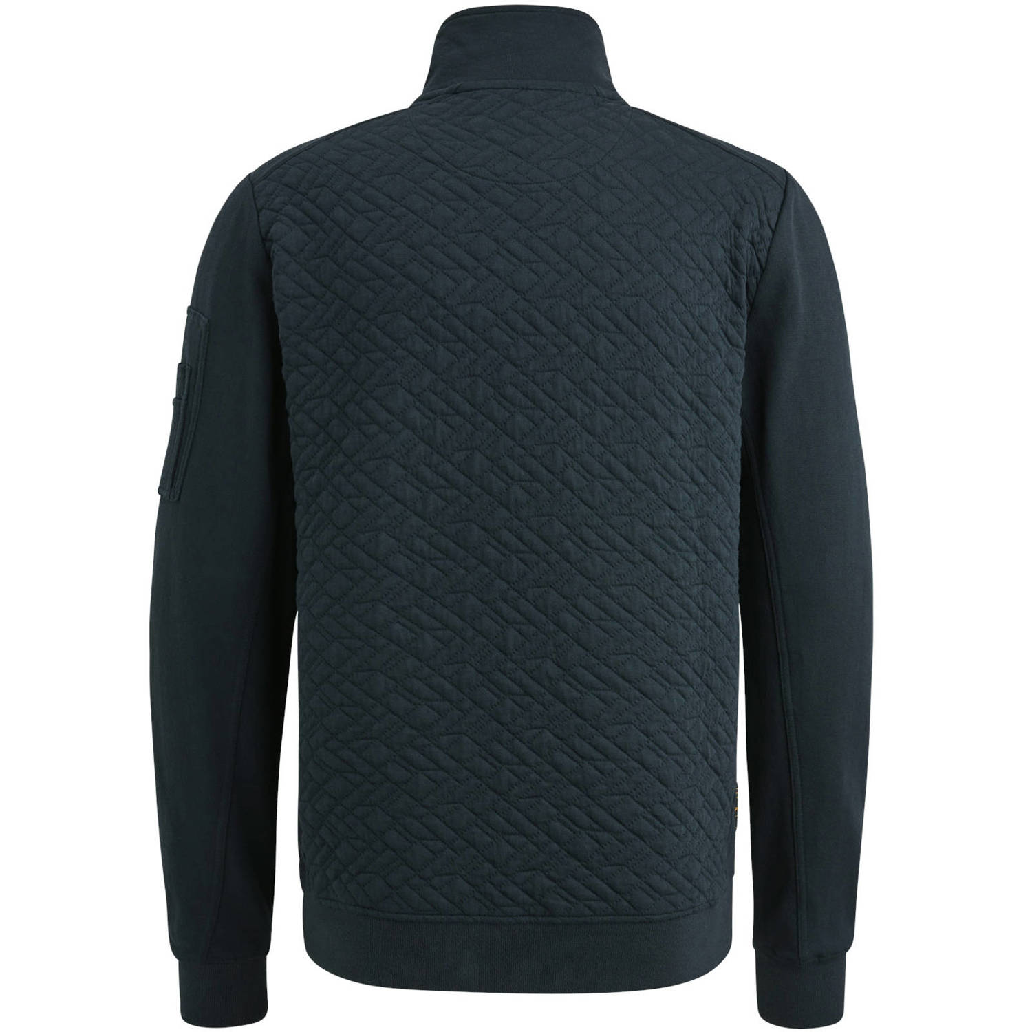 PME Legend sweatvest met textuur donkerblauw