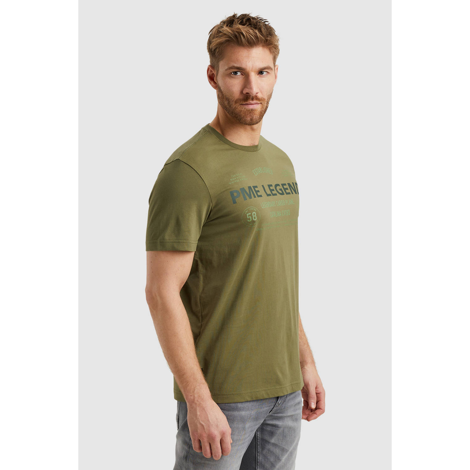PME Legend regular T-shirt groen