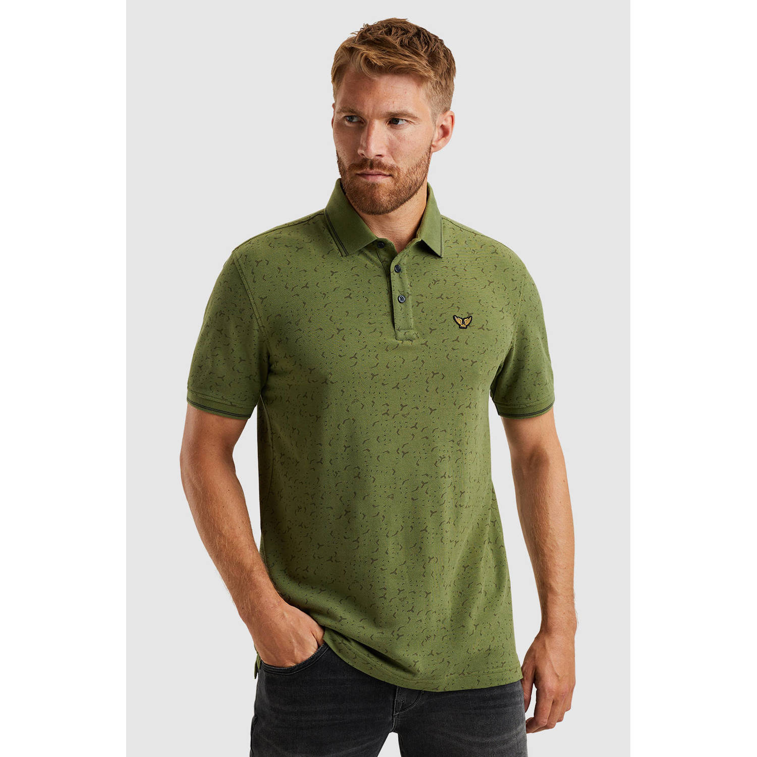 PME Legend Korte Mouw Polo Fijne Piqué Green Heren