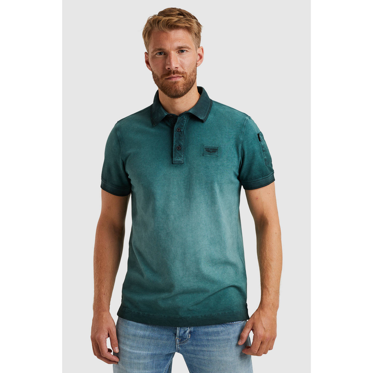 PME LEGEND Polo met cold-dye wassing