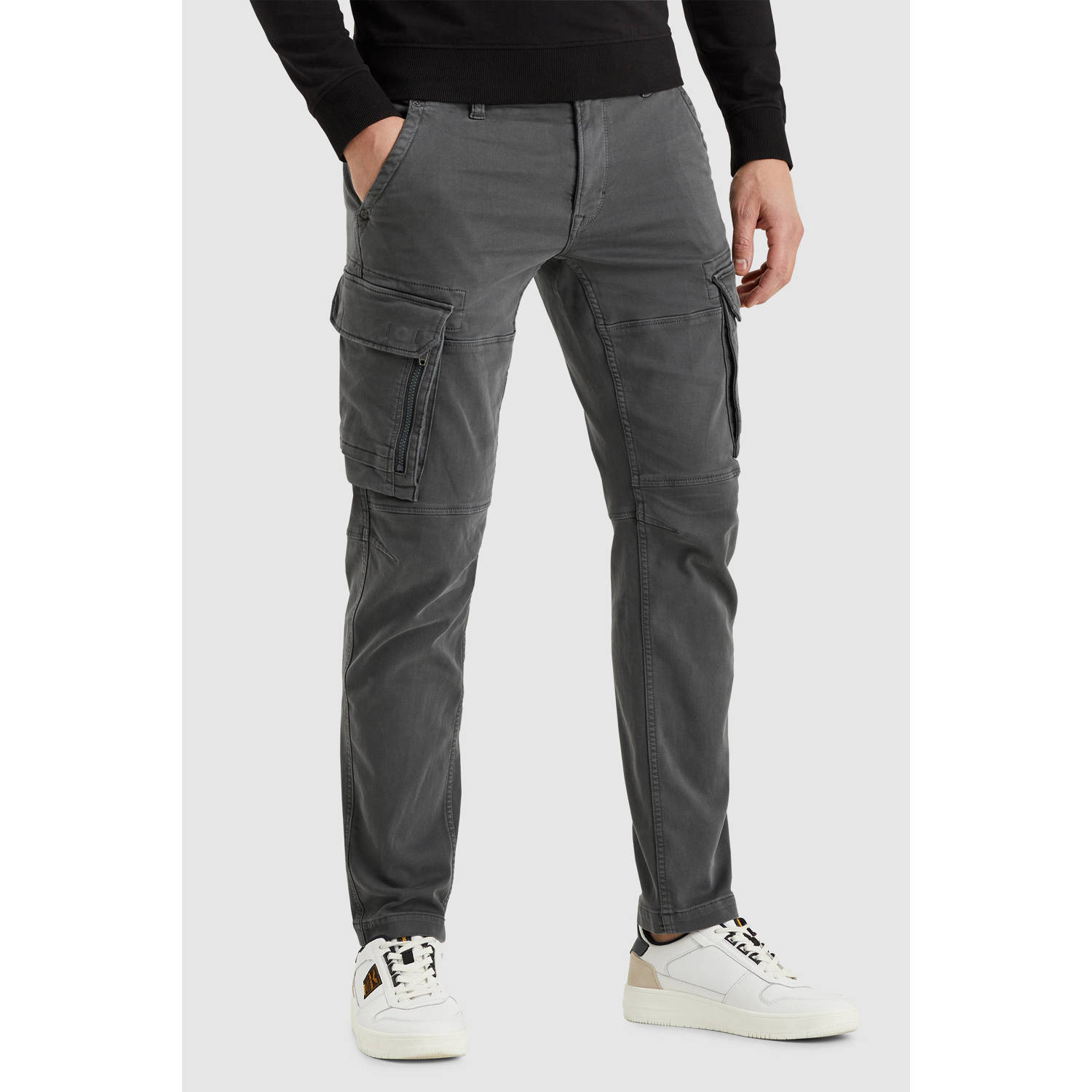 PME Legend tapered EXPEDIZER CARGO sweatbroek grijs